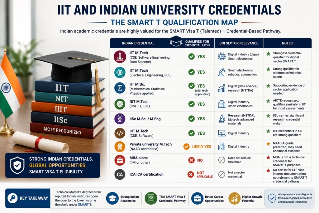 Salary thresholds in INR for Indian IT professionals applying for the Thailand SMART Visa, comparing ₹34 lakh and ₹67 lakh annual income requirements.